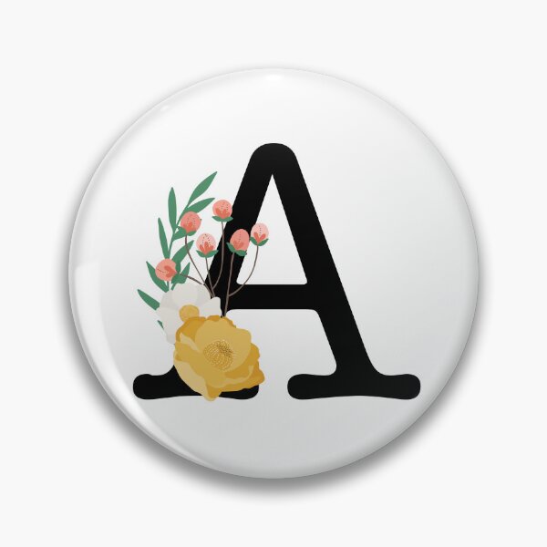 Item preview, Letter A Monogram Typewriter Font Floral Botanical Colorful  designed and sold by AlphaWords.