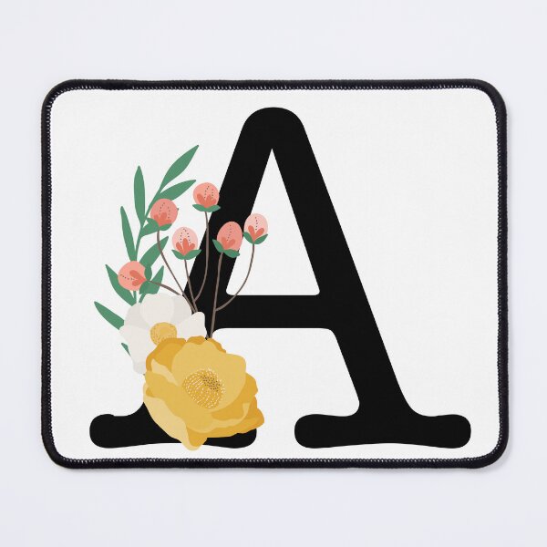 Item preview, Letter A Monogram Typewriter Font Floral Botanical Colorful  designed and sold by AlphaWords.