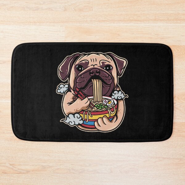 Item preview, Pug Dog Eat Ramen Noodle Vintage Japanese designed and sold by Uvi-Pro.