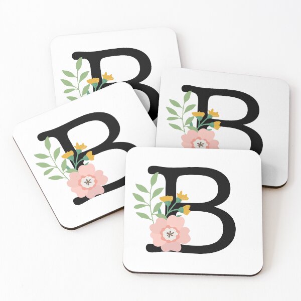 Item preview, Monogram Letter B Floral Typewriter Font Botanical Colorful designed and sold by AlphaWords.
