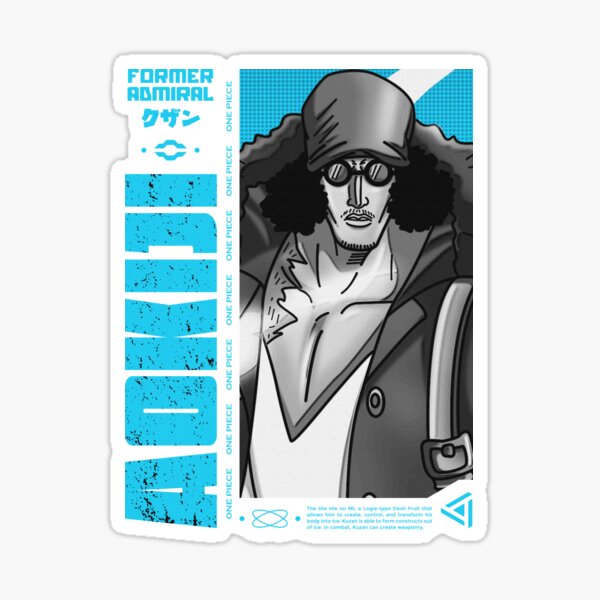 "Aokiji One Piece" Sticker for Sale by Nivrowide Redbubble