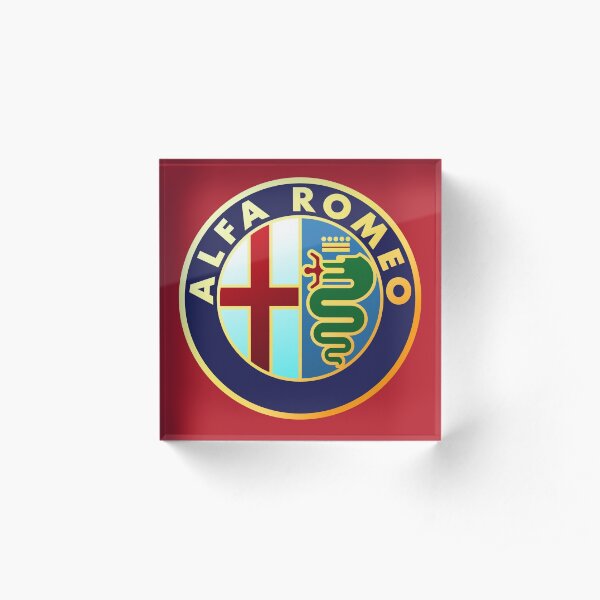 Alfa Romeo - Classic Car Logos Acrylic Block
