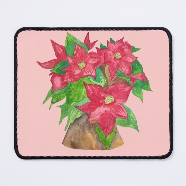 Item preview, Poinsettia flowers watercolor designed and sold by altairaleon.