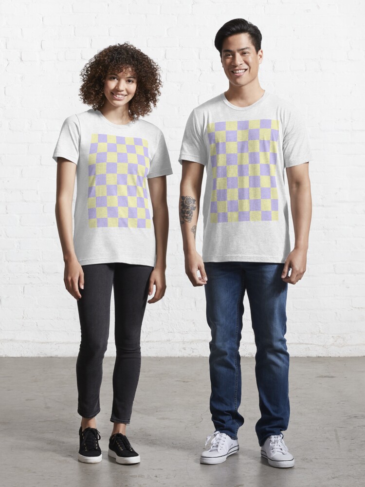 Light Purple Checkered Pattern Graphic T-Shirt for Sale by