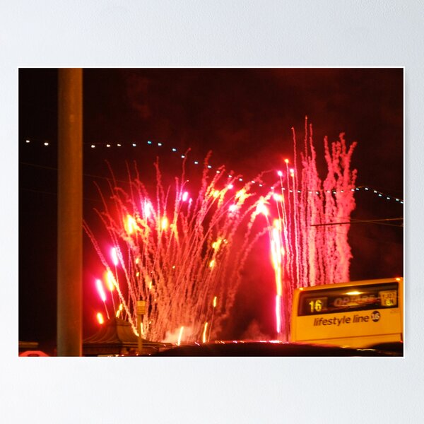 Item preview, red firework display designed and sold by carol oakes.