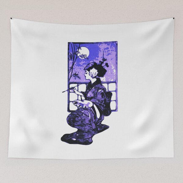 Item preview, Purple Painting Geisha, Japan design designed and sold by Dven-Clothes.