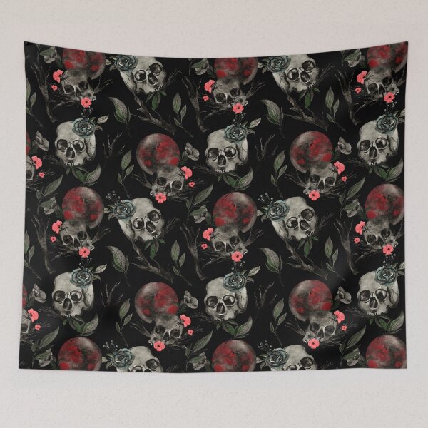 Item preview, Gothic skull victorian pattern designed and sold by pinkyfish1010.