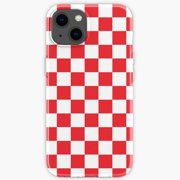 Red Checkered Pattern iPhone Soft Case
