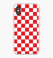 Red Checkered Pattern iPhone Case