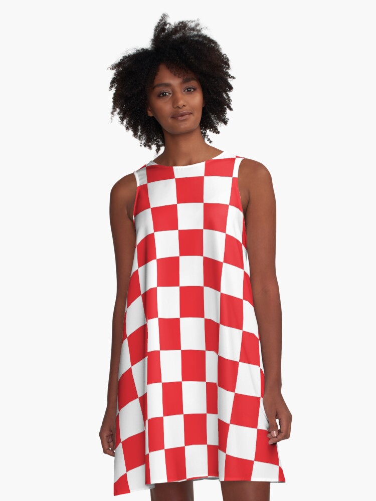 red checkered dress
