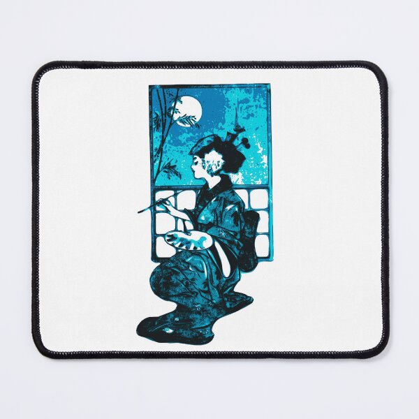 Item preview, Turquoise Painting Geisha, Japan design designed and sold by Dven-Clothes.