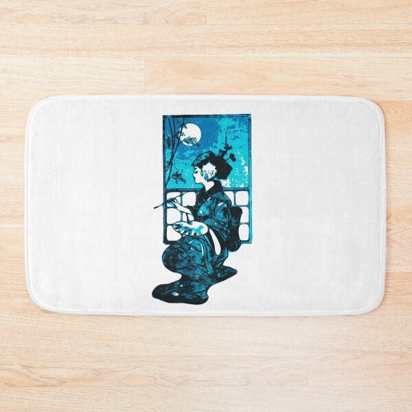 Item preview, Turquoise Painting Geisha, Japan design designed and sold by Dven-Clothes.