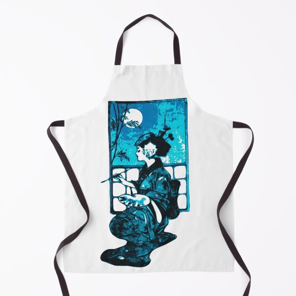 Item preview, Turquoise Painting Geisha, Japan design designed and sold by Dven-Clothes.