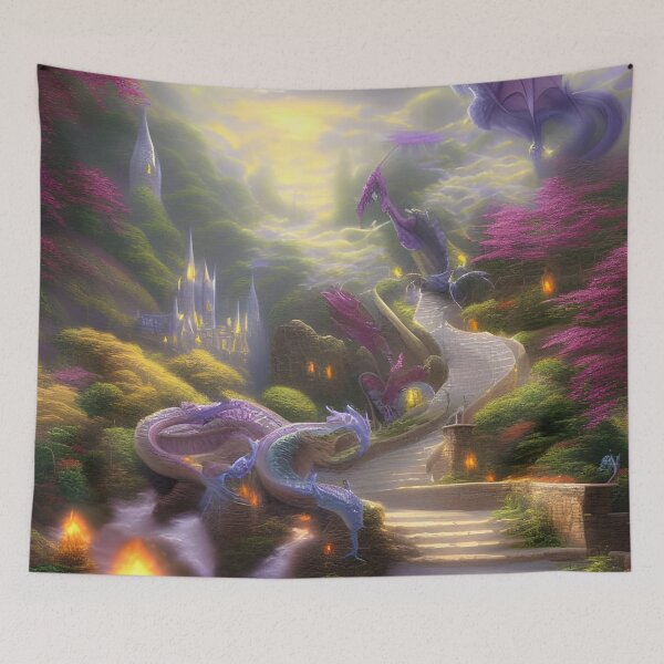 Item preview, Abstract Dragon World designed and sold by Devin Farinsky.