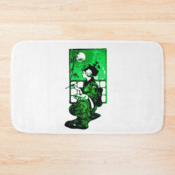 Item preview, Green Painting Geisha, Japan design designed and sold by Dven-Clothes.