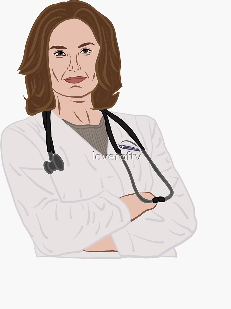 "Dr. Susan Lewis ER " Sticker for Sale by loveroftv Redbubble