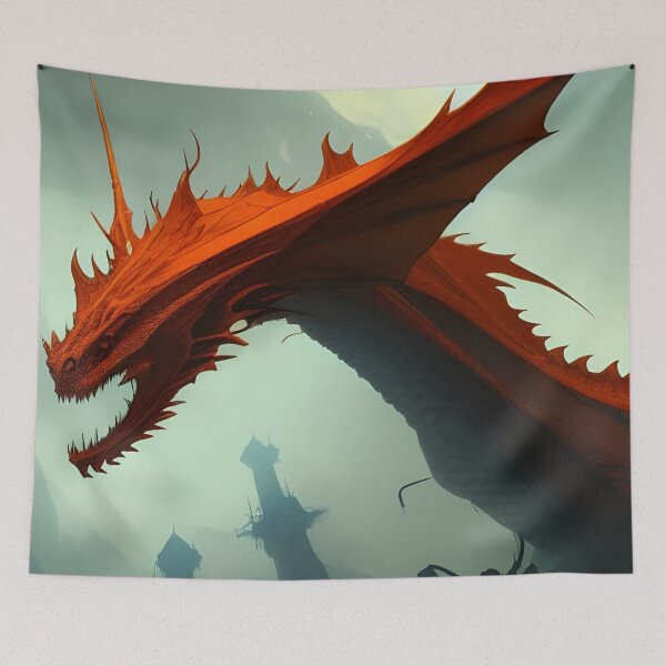 Item preview, cool dragon illustration designed and sold by Devin Farinsky.