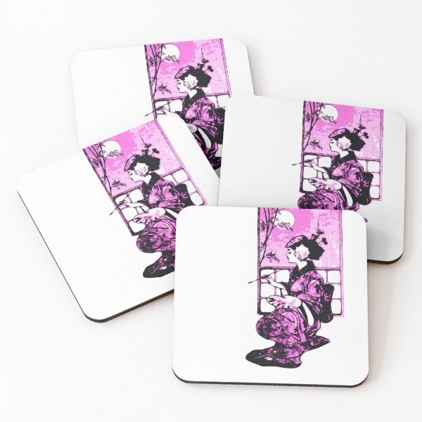 Item preview, Pink Painting Geisha, Japan design designed and sold by Dven-Clothes.