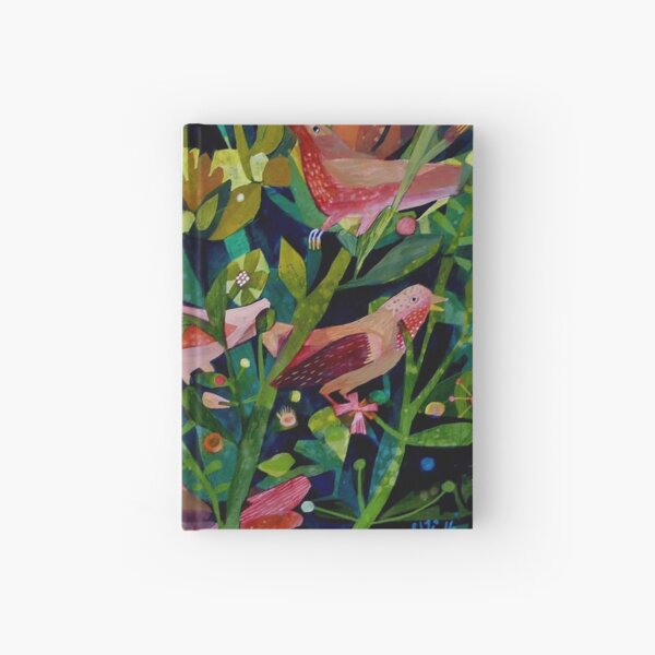 Three pink birds Hardcover Journal