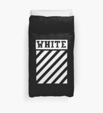 white white lines Duvet Cover