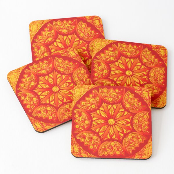 Item preview, Orange Sunflower Mandala Bright Accent designed and sold by ChristinasMess.
