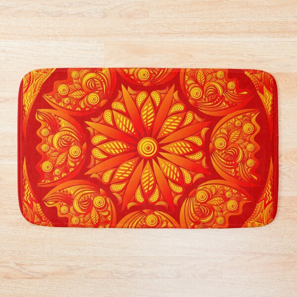 Item preview, Orange Sunflower Mandala Bright Accent designed and sold by ChristinasMess.