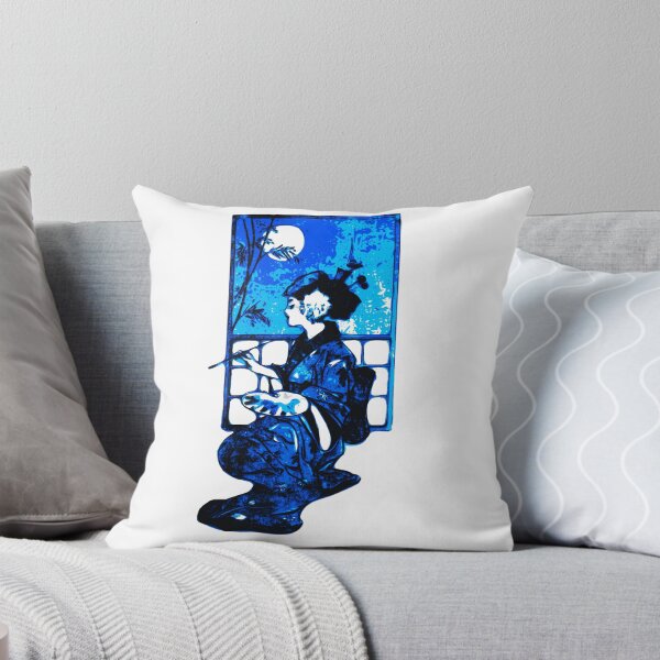 Item preview, Blue Painting Geisha, Japan design designed and sold by Dven-Clothes.