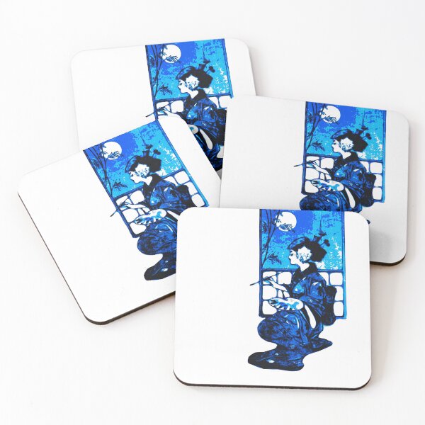 Item preview, Blue Painting Geisha, Japan design designed and sold by Dven-Clothes.
