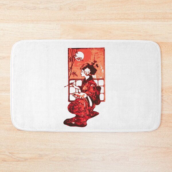 Item preview, Red Painting Geisha, Japan design designed and sold by Dven-Clothes.
