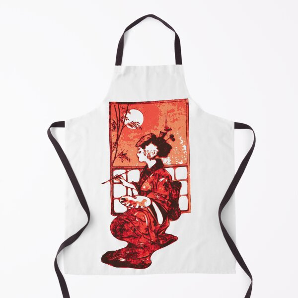Item preview, Red Painting Geisha, Japan design designed and sold by Dven-Clothes.