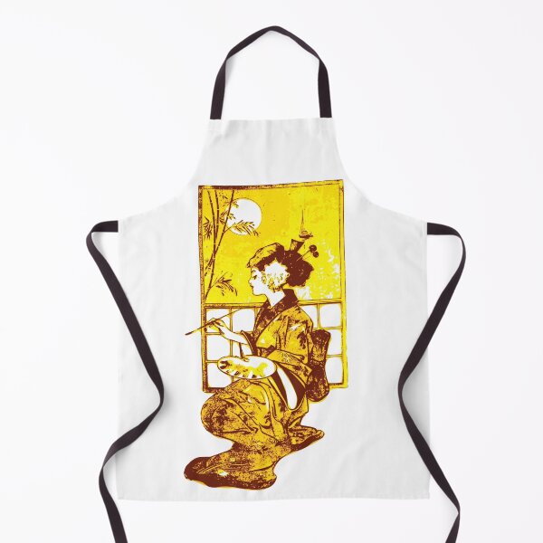 Item preview, Yellow Painting Geisha, Japan design designed and sold by Dven-Clothes.