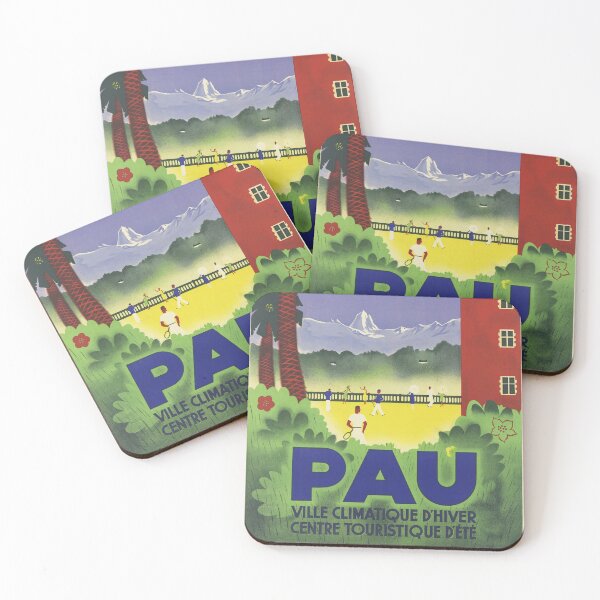 Item preview, PAU Winter Climate City, Summer Tourist Centre Vintage FRENCH Travel Poster designed and sold by retroposters.