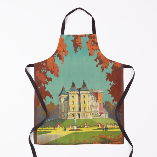 Item preview, PAU FRANCE Winter and Summer Resort Chateau D' Henri Vintage Tourism Poster designed and sold by retroposters.