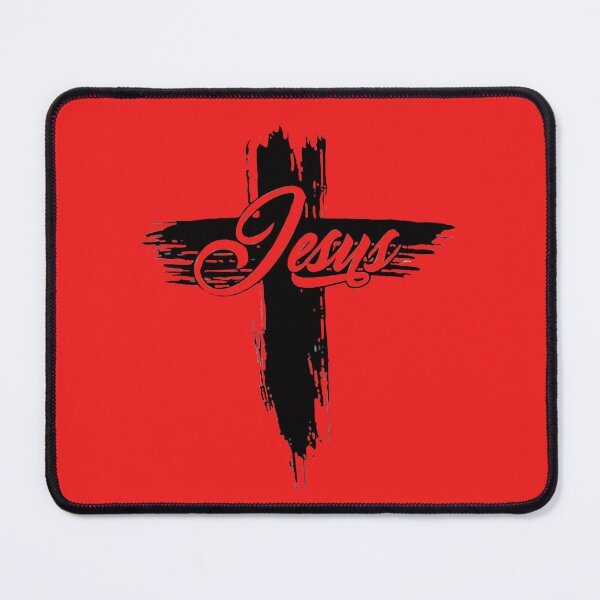 Item preview, Black Splintered Cross With Jesus Name On Top designed and sold by Rowena Jones.