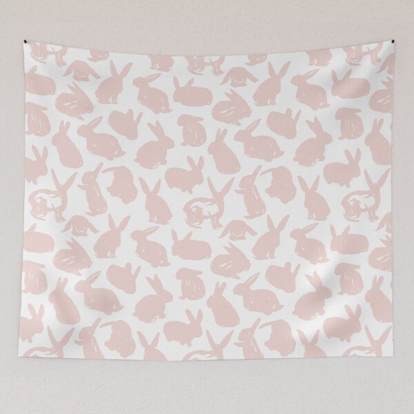 Item preview, White Rabbit Ink Bunnies in Pink designed and sold by CircusCreative.