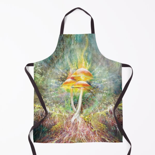 Item preview, Mushroom Mycelium magic shrooms amazon jungle fungi matrix digital art designed and sold by MisprintArt.