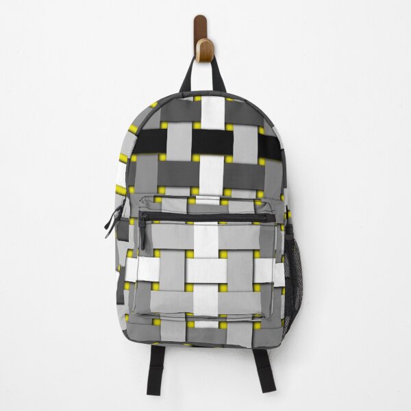 Item preview, Grayscale woven plaid checks with shading on yellow designed and sold by LawsonFabrics.