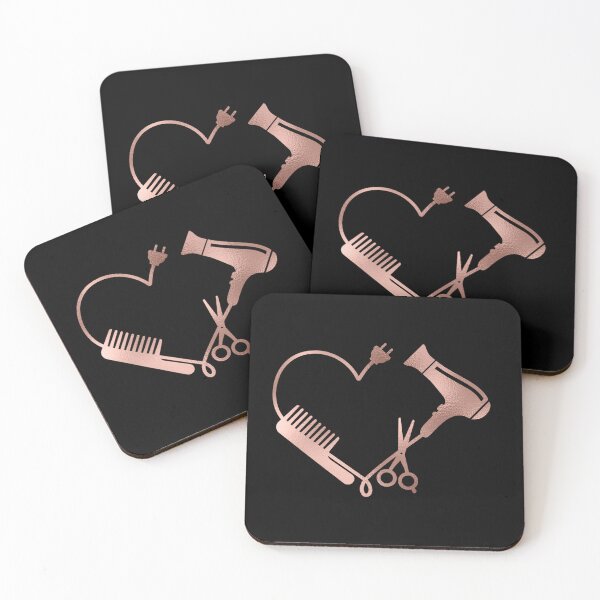 Item preview, Rose gold Heart Love Hair Stylist Salon Sticker designed and sold by Rhubarbbechtel.