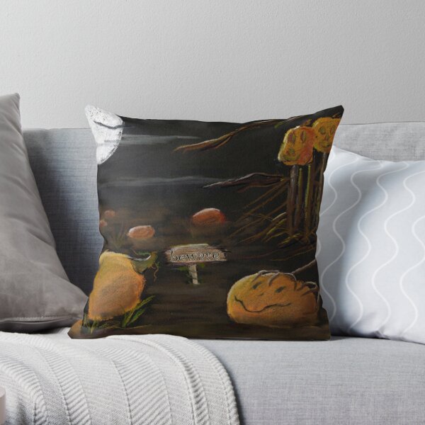 ©Pumpkins Garden Throw Pillow