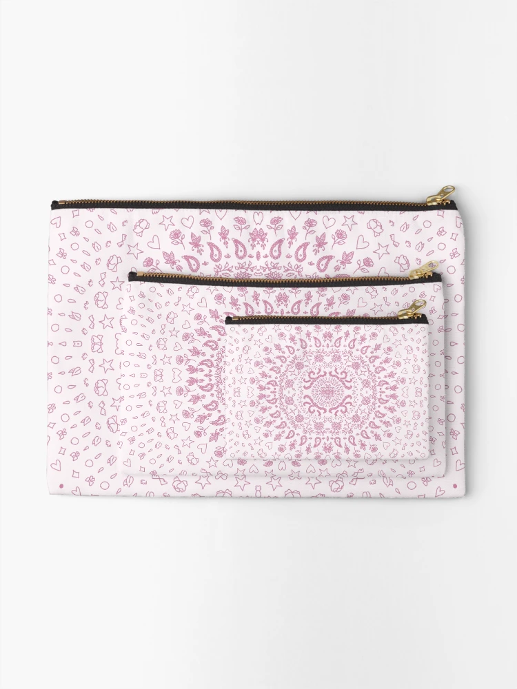 Thumbnail 2 of 4, Zipper Pouch, Pink Pattern designed and sold by AdeniumShop.