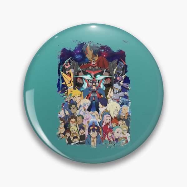 Item preview, Gurren Lagann Characters Gurren Lagann Tengen Toppa Anime Grunge Border  Design    Gift designed and sold by YounessUSAE.