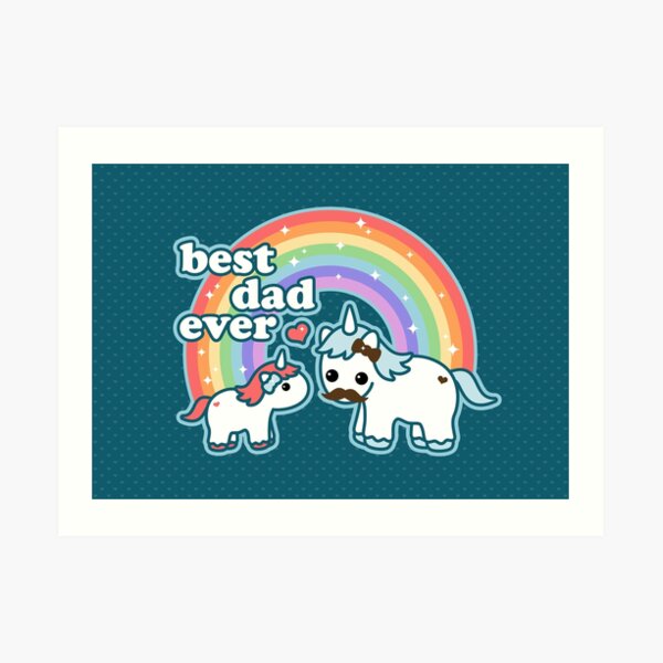 Best Unicorn Dad Art Print