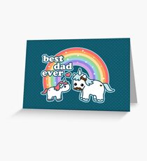 Best Unicorn Dad Greeting Card