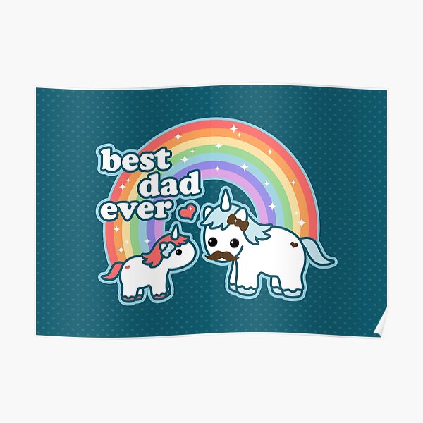 Best Unicorn Dad Poster