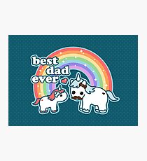 Best Unicorn Dad Photographic Print