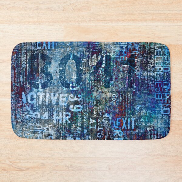 Item preview, Blue Urban Street Art With Typography designed and sold by artsandsoul.