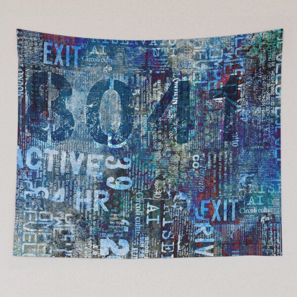 Item preview, Blue Urban Street Art With Typography designed and sold by artsandsoul.