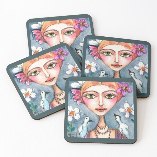 Item preview, Frida Kahlo with Birds designed and sold by meloearth.