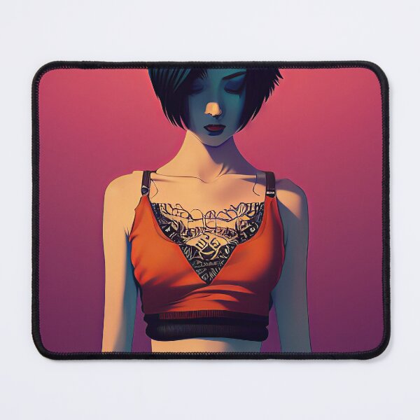 Item preview, Punk rock style girl wearing a crop top designed and sold by Artaverse.
