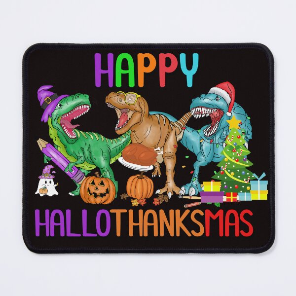 Item preview, Happy Hallothanksmas, Holiday Dinosaur, Funny Halloween, Thanksgiving, Christmas designed and sold by desireedickens.